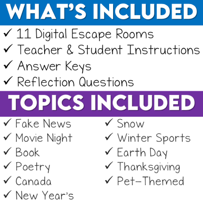 Full Year Digital Escape Room Bundle 2
