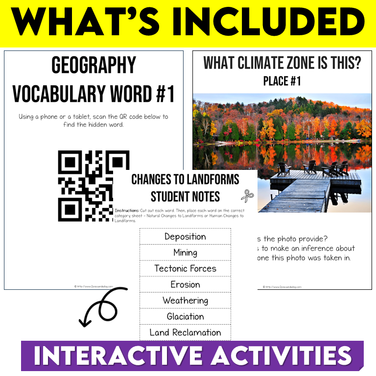 Grade 7 Geography Bundle Ontario Curriculum