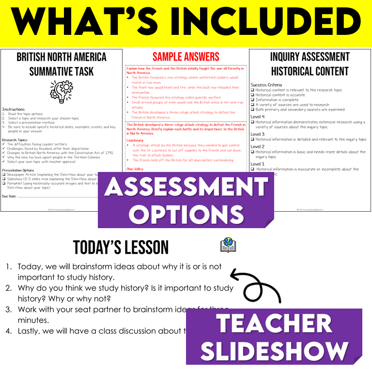 Grade 7 History New France and British North America 1713–1800 Strand A
