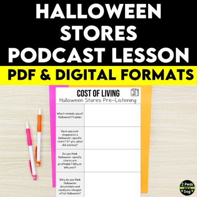 Podcast Listening Comprehension Lesson - Halloween Stores