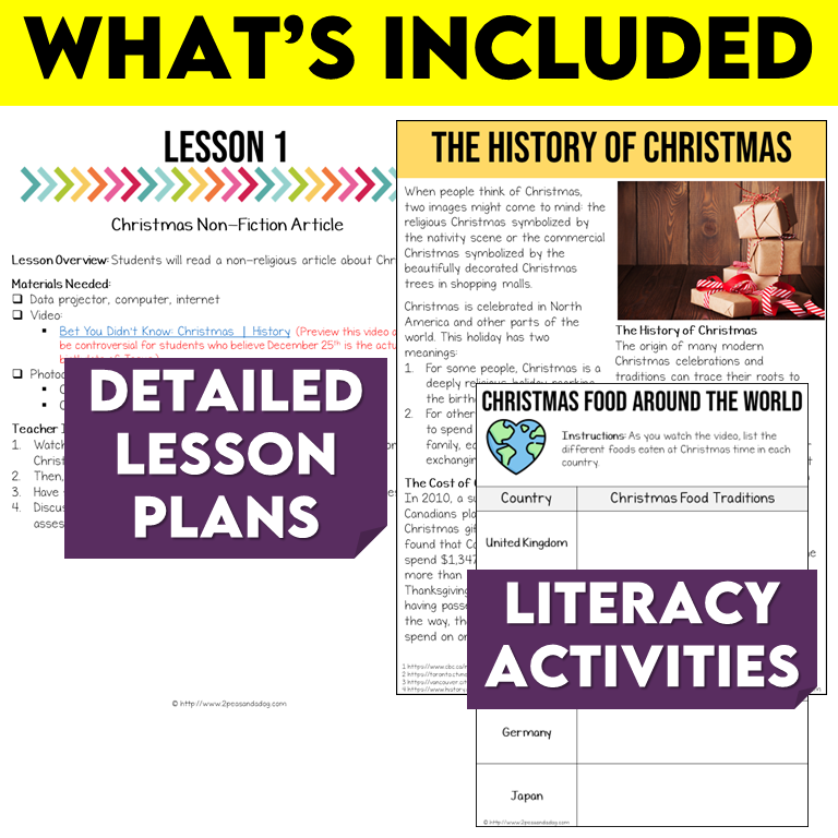 Middle School Christmas Activities