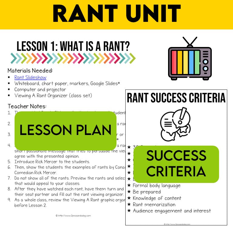 Rant Writing Unit