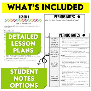 Middle School Punctuation Unit