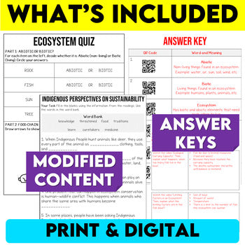 Grade 7 Science Interactions in the Environment Modified Unit