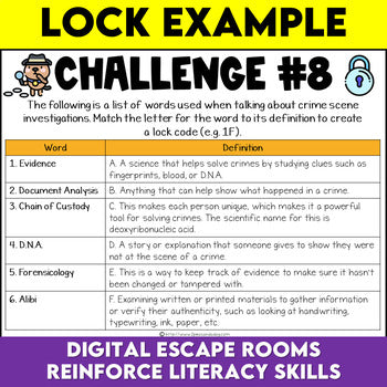 Forensic Science Digital Escape Room