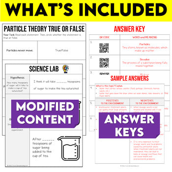 Grade 7 Science Pure Substances and Mixtures Modified Unit