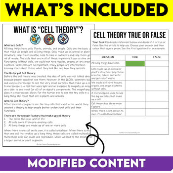 Grade 8 Science Modified Cells Unit