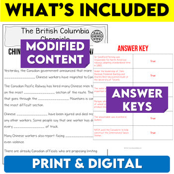 Grade 7/8 History Modified Bundle