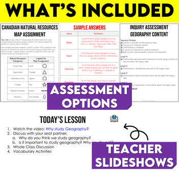 Grade 7/8 Geography Bundle Ontario Curriculum