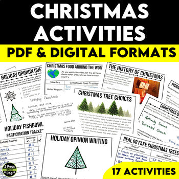 Middle School Christmas Activities Bundle