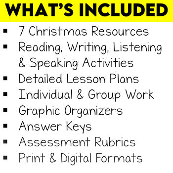 Middle School Christmas Activities Bundle