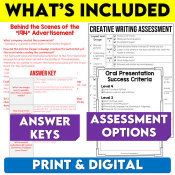 Middle School Christmas Activities Bundle