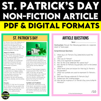 St. Patrick's Day Non-Fiction Article