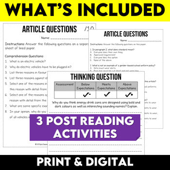 Article of the Week Non-Fiction Articles High Interest Bundle #1