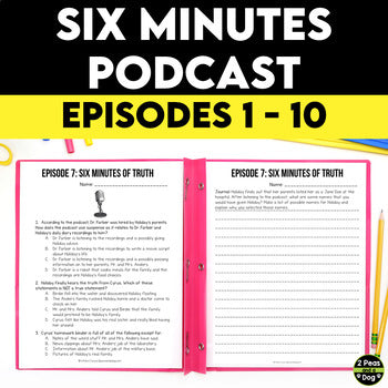 Six Minutes Podcast Comprehension Questions Episodes 1 - 10