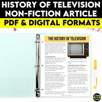The History of Television Non-Fiction Article