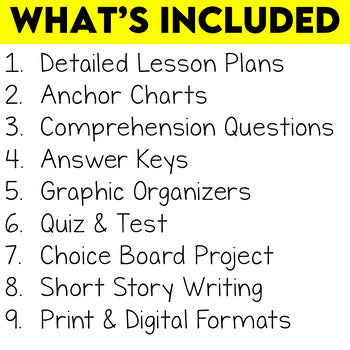 6th Grade Short Story Unit - Reading Comprehension and Analysis