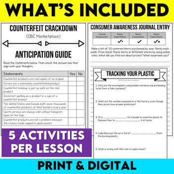 Media Literacy Bundle 2 - Consumer Awareness Lessons