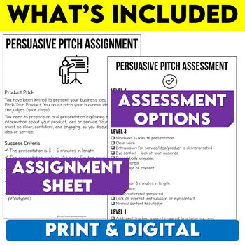 Persuasive Oral Presentation Product Pitch Assignment