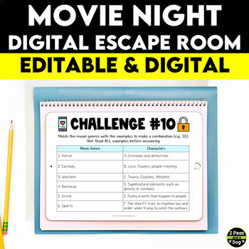 Movie Night Digital Escape Room