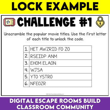 Movie Night Digital Escape Room