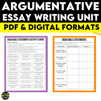Argumentative Essay Writing Unit