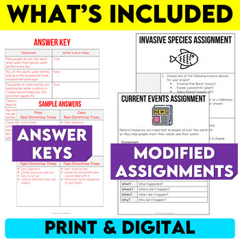 Grade 7 Geography Modified Bundle