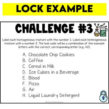 Pure Substances and Mixtures Digital Escape Room Grade 7 Science Ontario