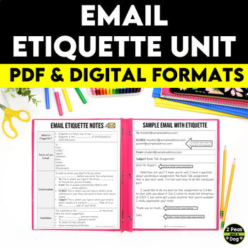 Email Etiquette Unit - Digital Citizenship Lessons