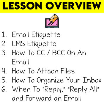Email Etiquette Unit - Digital Citizenship Lessons