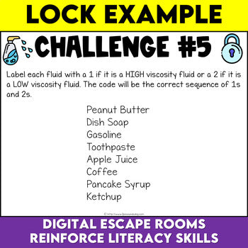 Fluids Digital Escape Room Grade 8 Science Ontario