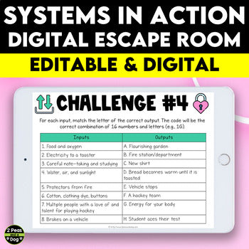 Systems In Action Digital Escape Room Grade 8 Science Ontario