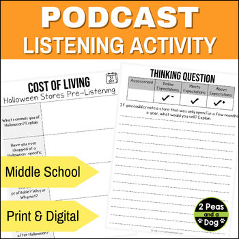 Podcast Listening Comprehension Lesson - Halloween Stores
