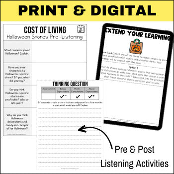 Podcast Listening Comprehension Lesson - Halloween Stores