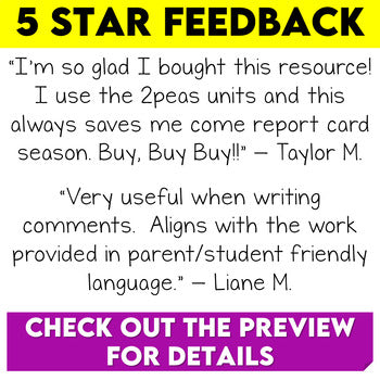 Grade 7 Science Ontario Report Card Comments