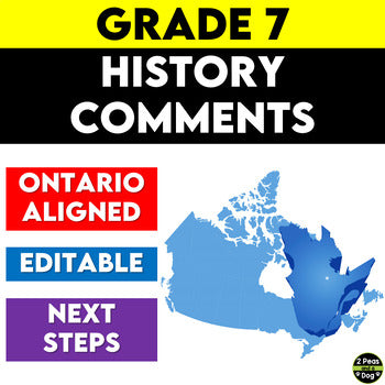 Grade 7 History Ontario Report Card Comments