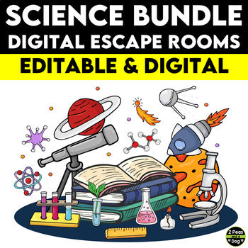Middle School Science Digital Escape Room Bundle