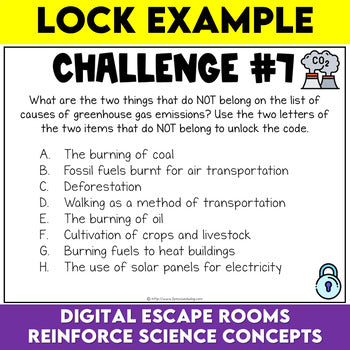 Middle School Science Digital Escape Room Bundle