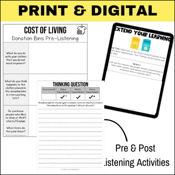 Podcast Listening Comprehension Lesson - Donation Bins