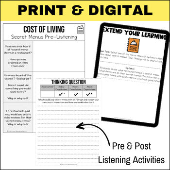 Podcast Listening Comprehension Lesson - Secret Menus