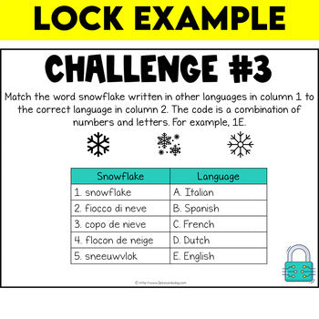 Snow Themed Digital Escape Room