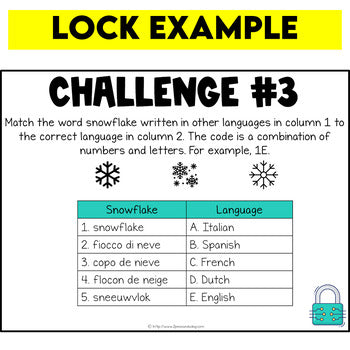 Snow Themed Digital Escape Room