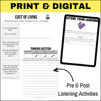Podcast Listening Comprehension Lesson - Chewing Gum Sales Decline
