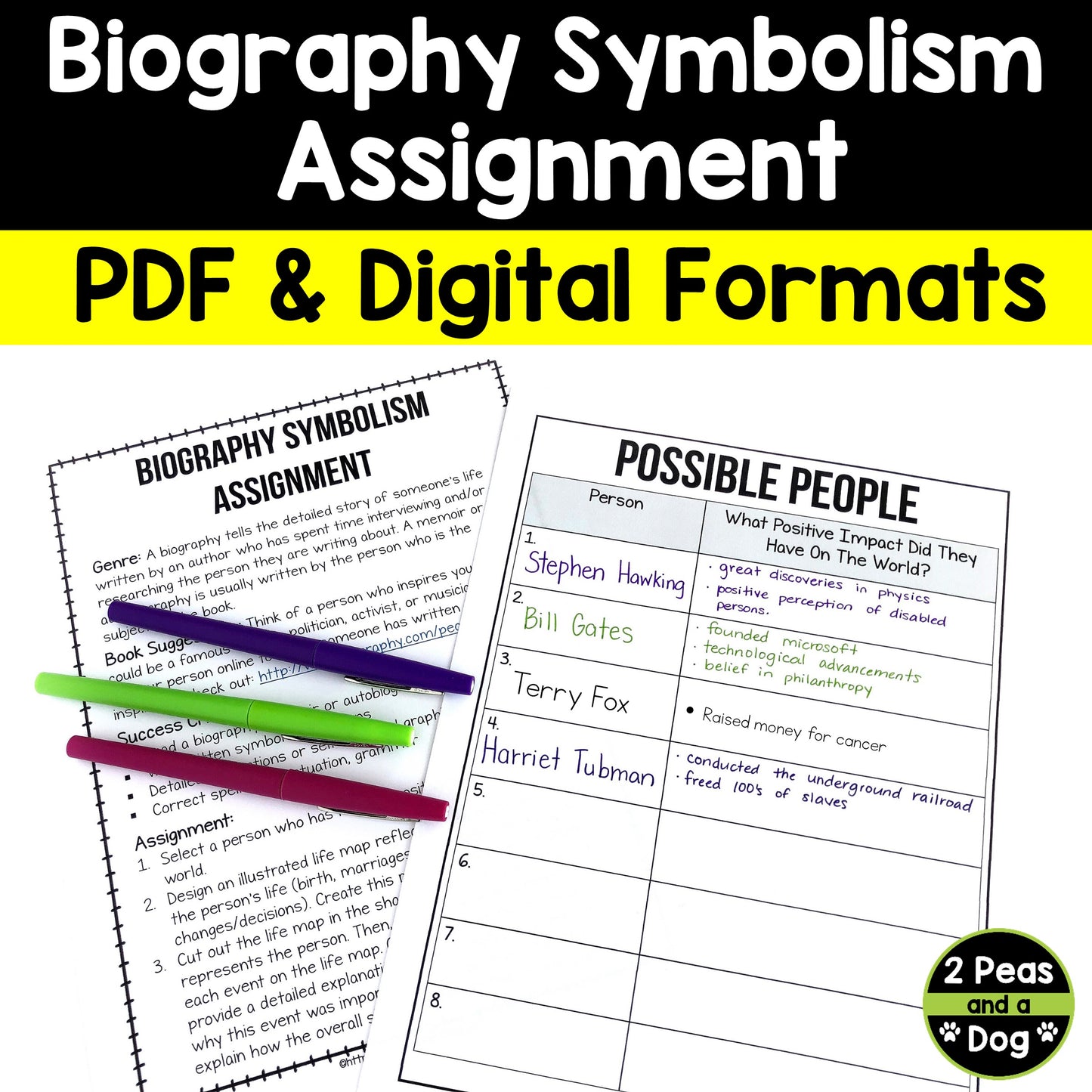 Biography Symbolism Assignment