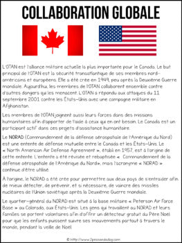 Grade 6 Social Studies Canada’s Interaction With The Global Community FRENCH
