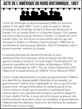 Grade 8 Canadian History Bundle 1850 - 1914 French Edition