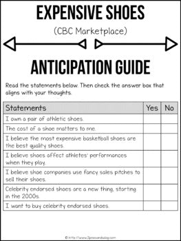 Media Literacy: Consumer Awareness Lesson - Expensive Shoes