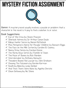 Mystery Fiction Book Report
