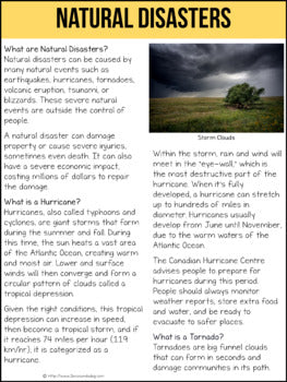 Natural Disasters Non-Fiction Article