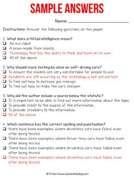 Self-Driving Cars Non-Fiction Article